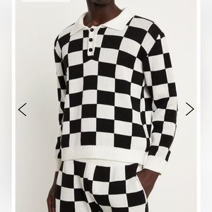 FLÂNEUR
Cotton blend knit long sleeve polo